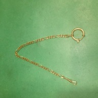 Pozłacana Zabytkowa dewizka do zeg. kieszonkowego -25,0 cm