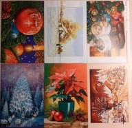 Boże Narodzenie - Kartka rozkładana 6 szt. z kopertami