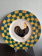 CERAMICZNY DEKORACYJNY TALERZ KOGUT