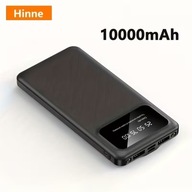 Uniwersalny Power Bank Hinne 10000mAh czarny z diodami LED