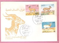 Algieria 1992, FDC fauna Afryki Pn., gazela berberyjska, gazela piaskowa,