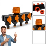 ROZDZIELACZ WODY BRADAS 4-DROŻNY Z ZAWORAMI 1" 3/4" OGRODOWY PROFESJONALNY