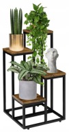 KWIETNIK METALOWY STOJĄCY 4-POZIOMOWY NA KWIATY DONICZKI REGAŁ PÓŁKI LOFT