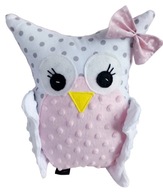 Poduszka dekoracyjna__MINKY__SOWA SÓWKA haft imię METRYCZKA PREZENT
