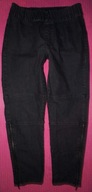 xlnt denim - CZARNE JEANSY 7/8 RURKI LEGGINSY ŚREDNI STAN SUWAKI 44/46