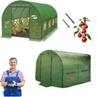 FOLIA TUNEL OGRODOWY ZAMIENNA 3X2M2 ZIELONY 6 OKIEN + TYCZKI GRATIS