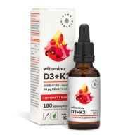 Suplement diety Aura Herbals Witamina D3+ K2 + kurkuma krople 30 ml