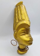 GŁOWA Kenia ciekawa taka inna złota STARA maska