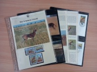 **WWF ZAMBIA - LICZI - SERIA ZNACZKÓW, 4 KOPERTY, 4 KARTY MAX