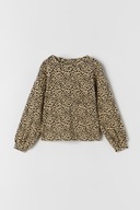 ZARA BLUZKA ZWIERZĘCY DESEŃ Z PRĄŻKOWANEJ DZIANINY