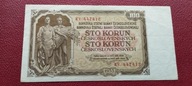 100 KORON CZECHOSŁOWACJA 1953 st.+3/-2