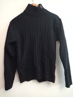 North Sails granatowy sweter z golfem Doskonały 100% wełna Made in Italy