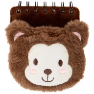 NOTESIK NOTES KOŁONOTATNIK Pluszowy MAŁPKA 3D Włochacz