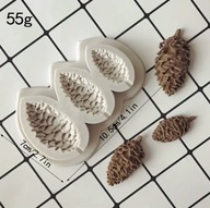 Forma silikonowa 3 szyszki do odlewów, ozdoba, dekoracja