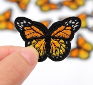Naszywka motylek ciemno-pomarańczowy 5 szt zestaw