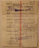 PKP ORBIS - BILET KL. 1 NA POC. POŚPIESZNY do st. Warszawa ze Świnoujścia