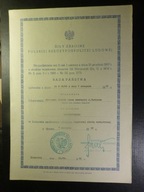 Dokument Mianowania na stopień Podporucznika WSW,Bydgoszcz,1965r.