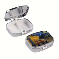 ETUI PUDEŁKO NA LEKI ,METAL ,PLASTIK van gogha BŁĘKIT ANIME PIĘKNE MODNE