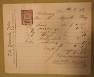 Lud. Dubowski, Biała, Skład towarów, KOZY - BIELSKO - BIAŁA 1898 r. ZNACZEK