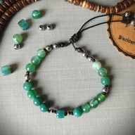 TISSAIA 2 bransoletka kamienie naturalne agat zielony hematyt Blackberries