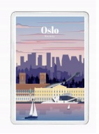 OSLO NORWEGIA magnes pamiątkowy na lodówkę akrylowy