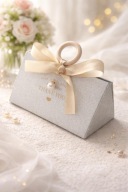 pudełeczka podziękowania dla gości – Srebrny brokat (Thank You)