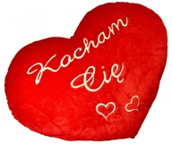 DUŻA PODUSZKA PLUSZOWA SERCE Prezent na Walentynki 48 cm