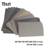 15 sztuk/zestaw papier ścierny od 400 do 3000 woda/sucho papier ścierny