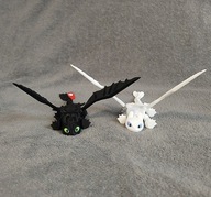 Jak wytresować smoka Figurka 3D – Biała Furia i Szczerbatek Multivers3D