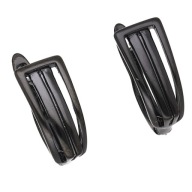 55603 Kolczyki czarna stal chirurgiczna eleganckie ażurowe