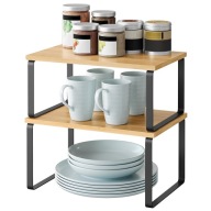 ZESTAW ORGANIZER KUCHENNY KOMPLET DWÓCH PÓŁEK STOJAK NA PRZYPRAWY DO SZAFY