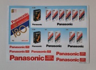 Panasonic - VHS - VHS-C - oryginalne Japońskie naklejki Arkusz UNIKAT 1992