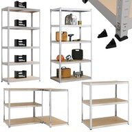 REGAŁ METALOWY MAGAZYNOWY DO GARAŻU WARSZTATOWY 180x90x40 750KG OCYNK