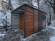 Domek narzędziowy, ogrodowy, schowek 4x2 + 1m wiata na drewno, OKNO, FILC