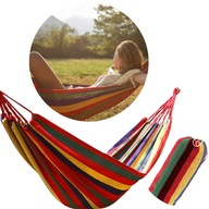 HAMAK 200 X 80 bez drążka hamak ogrodowy na działke balkon taras DUŻY