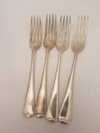 STARE POSREBRZANE WIDELCE OBIADOWE ANGIELSKI 4 SZT