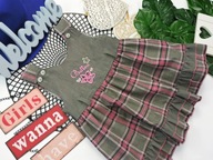 Balbina - sukienka princeska krata , cekinowa nitka r 110