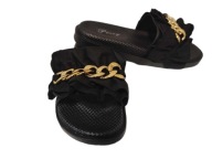 KLAPKI DAMSKIE Z ŁAŃCUCHEM CZARNE PRETY r. 37 nr 769A