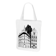 płócienna torba shopper totebag szoperka bawełniana kamienice kamieniczki