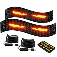 2x Wyświetlacz Pasek LED Samochodowy Diabelskie Oczy Devil's Eyes 59x12 USB