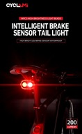 Tylna Rowerowa Lampka Cyclami CY200 z funkcją STOP