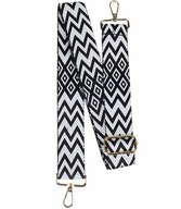 Modny pleciony szeroki pasek do torebki regulowany