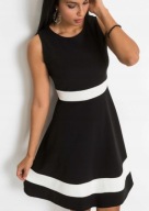 Okazja !_NOWA czarna KOMFORTOWA sukienka_MODNE pasy_BODYFLIRT_WISKOZA 48/50