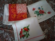 Serwetki lniane obiadowe PRL