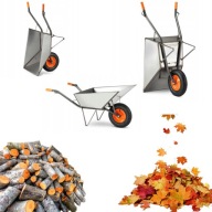 TACZKA OGRODOWA BUDOWLANA SPAWNA STALOWA HIGHER 120L 210kg METALOWA