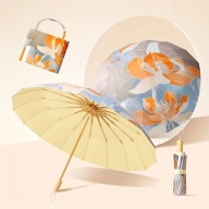 PARASOL PANNY MŁODEJ parasol parasolka japoński przeciwdeszczowa kwiaty 3D