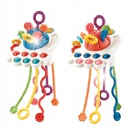 ZABAWKA SENSORYCZNA OŚMIORNICA GRYZAK DLA NIEMOWLĄT KOLOROWA POP IT 4w1