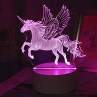 Jednorożec Dekoracyjna Lampka nocna LED ze świecącym Jednorożcem piękna