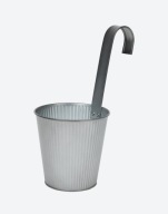 Doniczka osłonka metalowa wisząca z hakiem na balkon