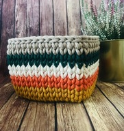 MAMAJASTUDIO Kolorowy kosz do przechowywania,kwadratowy koszyk 15x12cm.